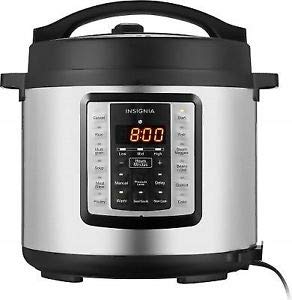 Insignia - 6-Quart Multi-Function Pressure Cooker (NS-MC60SS8) Stainless Steel/Black