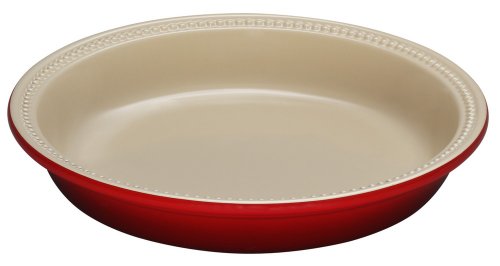 Le Creuset Stoneware 10-Inch Pie Dish, Cherry