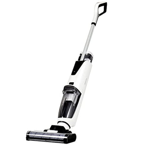 Merax Cordless Upright Vacuum Cleaner for Carpet and Hard Floor, Pet Hair, Wet Dry Cleaning, 5000mAh, HEPA Filter, Swivel Steering Bagless, White