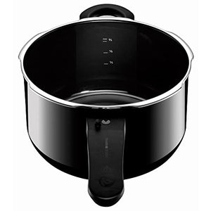 Silit Sicomatic T-Plus Pressure Cooker 2.5L Without Insert Ø 18 cm Black Made in Germany Inside Scale Silargan Functional Ceramic Suitable for Induction Hobs