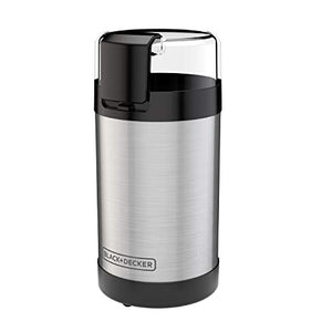 BLACK+DECKER 12-Cup Thermal Coffeemaker, Black/Silver, CM2035B & Coffee Grinder One Touch Push-Button Control, 2/3 Cup Bean Capacity, Stainless Steel
