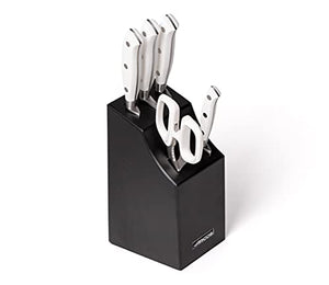 ARCOS Riviera Blanc Knife Set with Block (5 pieces) Forged Stainless Steel White Color, 25 x 20 x 20 cm, 234524