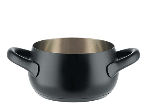 Alessi Mami Casserole with Two Handles, Ø 16, black
