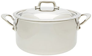 Mauviel Made In France M'Cook 5 Ply Stainless Steel 3.6-Quart Stewpan with Lid, Cast Stainless Steel Handle