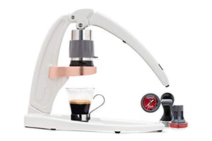 Flair Signature Espresso Maker - An all manual espresso press to handcraft espresso at home (Pressure Kit, White)