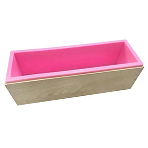 WCHCJ 1200ml Silicone Cake Rectangle Mold Loaf Wooden Box DIY Mousse Jelly Toast Making Tools Baking Supplies Kitchen Accessories