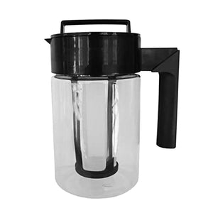 900ML Cold Brew Iced Coffee Maker With Non-Slip Silicone Handle And Improved Filter,Coffee Kettle,Black,PC