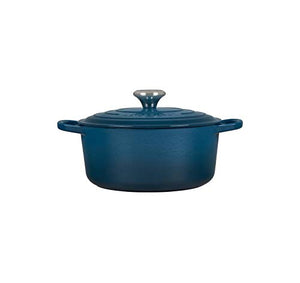 Le Creuset 8 Piece Multi-Purpose Enameled Cast Iron with SS Knobs, Stoneware, and Toughened Nonstick PRO Fry Pan Complete Cookware Set - Deep Teal