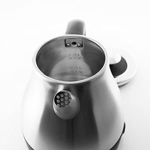 Chantal Keep Warm Stainless Steel Electric Kettle, Brushed Stainless Steel, 1 quart
