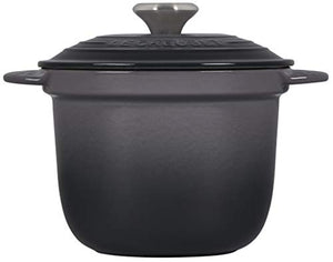 Le Creuset Enameled Cast Iron Rice Pot with Lid & Stoneware Insert, 2.25 qt., Oyster