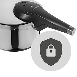 WHF WMF Perfect Premium Pressure 4.5 L Cromargan Polished Stainless Steel 2 Cooking Levels All-in-One Rotary Knob Suitable for Induction Cookers Dishwasher Safe Diameter 22 cm, Silver