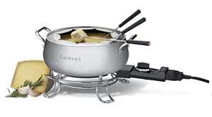 Cuisinart CFO-3SS 3-Quart Electric Fondue Pot 1000-Watt Electric Fondue Set is Suitable for Chocolate, Cheese, Broth and or Oil, Stainless Steel