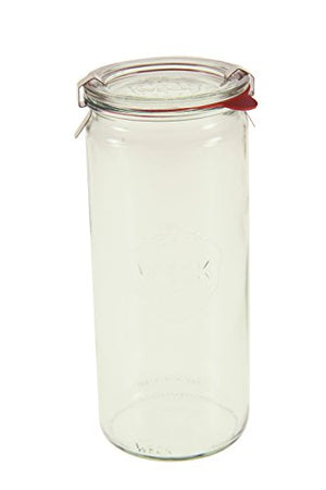 Weck 908 Cylindrical Jar, 1 Liter - Set of 6