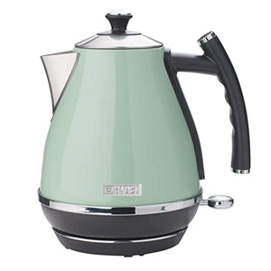 Haden 75008 COTSWOLD 1.7 Liter Stainless Steel Retro Electric Kettle with Auto Shut-Off and Boil-Dry Protection (Sage)