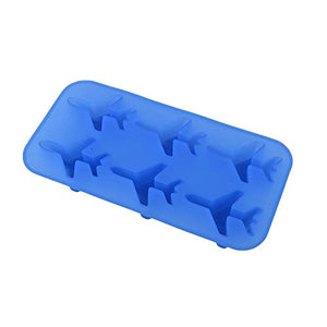 YFQHDD 1pcs Large Cake Mold 3D Aircraft Silicone 6-Cavity DIY Ice Maker Household Use Cream Tools 20cm*9.8cm