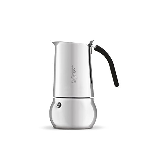 Bialetti Kitty Stove top Coffee Maker, 4-Cup (6 oz), Stainless Steel