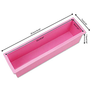 WCHCJ 1200ml Silicone Cake Rectangle Mold Loaf Wooden Box DIY Mousse Jelly Toast Making Tools Baking Supplies Kitchen Accessories