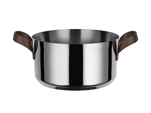 Alessi edo Casserole with Two Handles, Ø 20, steel,brown