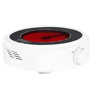Consfly Electric Mini Stove Portable 7" Hot Plate 800W 110V Electric Ceramic Stove for Boiling Water, Making Tea and Coffee (White)