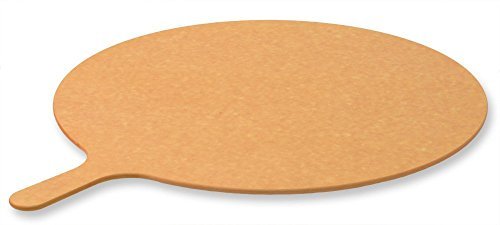 LloydPans Wood Fiber Laminate 20 inch Round Pizza Serving/Cutting Board with handle
