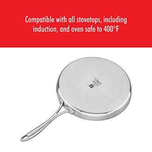ZWILLING Spirit Ceramic Nonstick Griddle, 12-inch, Stainless Steel