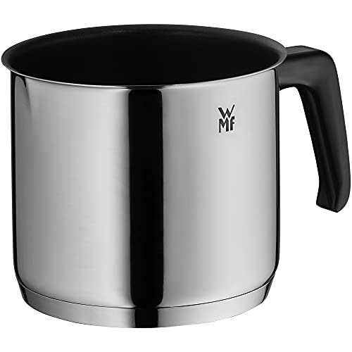 WMF Milk Pot Ø 14 cm Approx. l Pouring Rim Cromargan Stainless Steel Brushed Suitable for All Stove Tops Including Induction Dishwasher-Safe