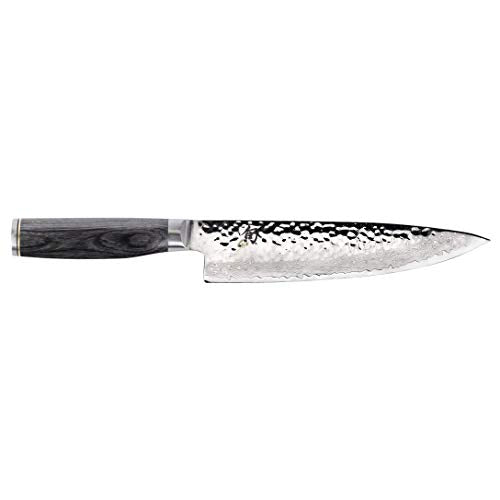 Shun Premier Grey Chef Knife, 8 inch VG-MAX Steel Blade, Cutlery Handcrafted in Japan