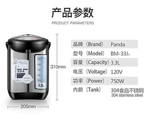 Panda Electric Hot Water Boiler and Warmer, Hot Water Dispenser, 304 Stainless Steel Interior (3.3 Liter, White)