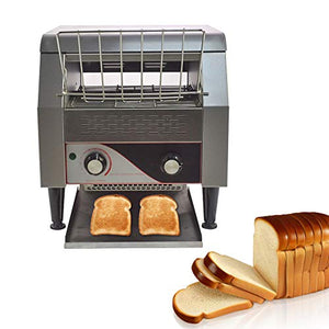 Commercial Conveyor Toaster, 300PCS/Hour 2200W 110V Bulit with Heavy Duty Stainless Steel Toaster for Restaurant Equipment For Bread Bagel Breakfast Food