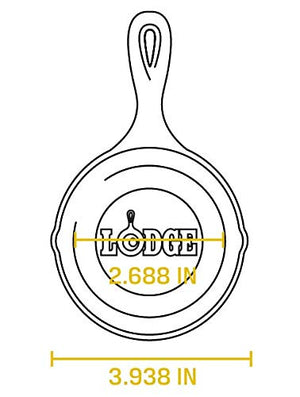 Lodge Skillet Spoon Rest Cast Iron 3-1/2" Dia. (6 pack)