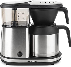 Bonavita 5 Cup Coffee Maker, One-Touch Pour Over Brewing with Thermal Carafe, Stainless Steel (BV1500TS)