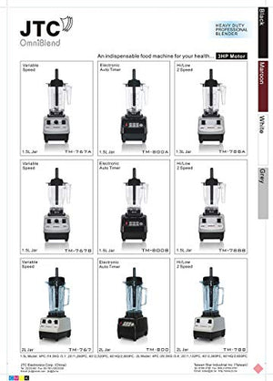 JTC OmniBlend V TM-800A Professional Blender (Black)