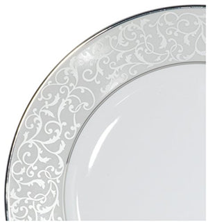 Mikasa 5224232 40-Piece Dinnerware Set, Parchment & Parchment Oval Serving Platter, 14-Inch , White - L3438-314