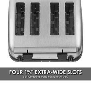 Waring (WCT708) Four-Compartment Pop-Up Toaster, Silver