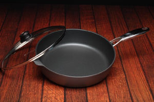 Swiss Diamond 12.5" (5.8 Qt) Saute Pan HD Nonstick Includes Lid Stainless Steel Handle PFOA Free Dishwasher/Oven Safe Grey