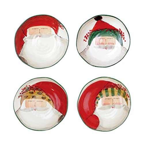 VIETRI Old St. Nick Holiday Collection Italian Dinnerware Sets (Pasta Bowls, Set of 4)