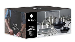 Babish 12-Piece Mixed Material (Stainless Steel, Carbon Steel, & Aluminum) Cookware Set W/ Baking Sheets