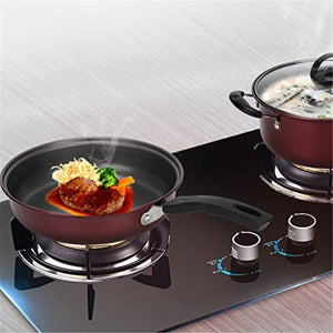 ERGUI 3Pcs Kitchen Cookware Set Non-Stick Cookware Frying Pan Cooking Pot & Pan Saucepan with Glass Lid Home (Color : Multicolor)