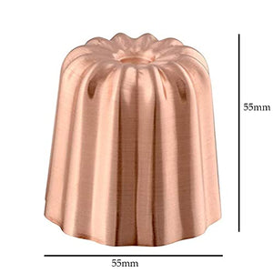 KELIXI Canele Molds Handmade Copper Mold Made in France Canele Copper Molds Cake Pan Mould Nonstick Mold Cannele Mold Muffin Cupcake Baking Pans for Oven Home