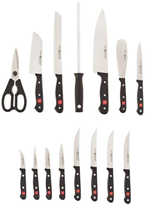 Wüsthof Gourmet Knife Block Set, One Size, Beechwood Block, Stainless Knives