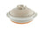 Kotobuki Donabe Japanese Hot Pot Shigaraki Brushstroke Design Casserole Pan (Serves 2 to 3), White