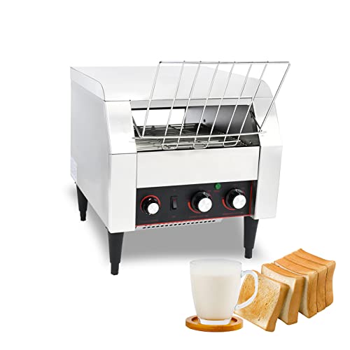 NJTFHU Commercial Conveyor Toaster,2240W/300Slices/Hour,7 Speed Control/3 Toaster Mode Options ,Countertop Industrial Toasters,Electric Restaurant Toaster for Bread Bun Bagel Food Baked