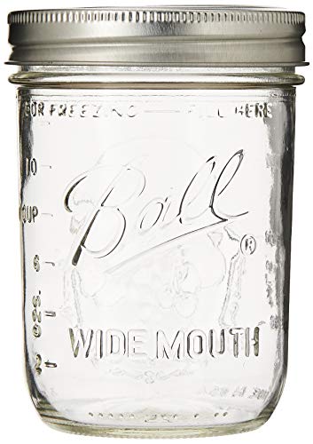 Ball Mason "PINT" Jars Wide-Mouth Can or Freeze - 12pk (by Jarden Home Brands) WM 16 Oz