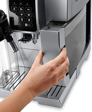 DeLonghi Dinamica Super Automatic Espresso Machine, Cappuccino and Coffee Maker with Milk Frother and LatteCremma System, ECAM35075, Stainless Steel