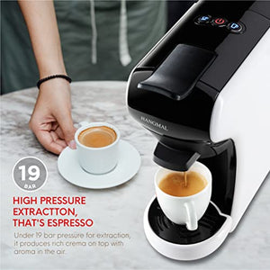 Espresso Coffee Capsule Maker Nescafe Dulce Gusto Machine 19 Bar Single Serve 4 in 1 Multi Capsule Coffee makers Pods Auto Shut-off for Travel Home Office