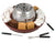 Nostalgia LSM400 Indoor Electric Stainless Steel S'mores Maker with 4 Lazy Susan Compartment Trays for Graham Crackers, Chocolate, Marshmallows and 4 Roasting Forks