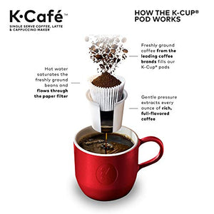 Keurig K-Café Single Serve & Carafe Coffee Maker with Illy Coffee Intenso Dark Roast Coffee Pods, 32 K-Cup Pods
