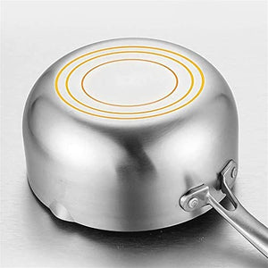 Saucepan With Pour Spout, Nonstick Sauce Pan With Lid, Stainless Steel Saucepans Sauce Pot, Support For Stove And Induction (Size : 20cm)