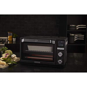 Calphalon Quartz Heat Countertop Toaster Oven, Stainless Steel, Extra-Large Capacity, Black, Dark Gray