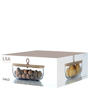 LSA International Ivalo Container & Ash Lid H4.25in Clear, 4.25"